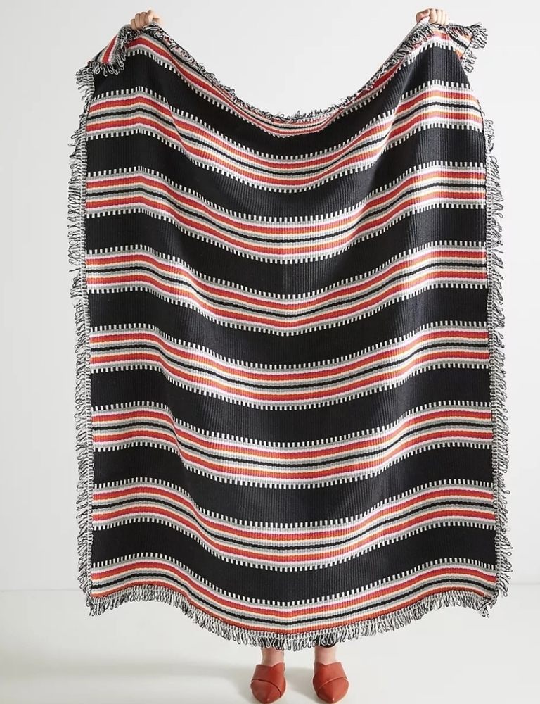 Anthropologie Woven Market Throw